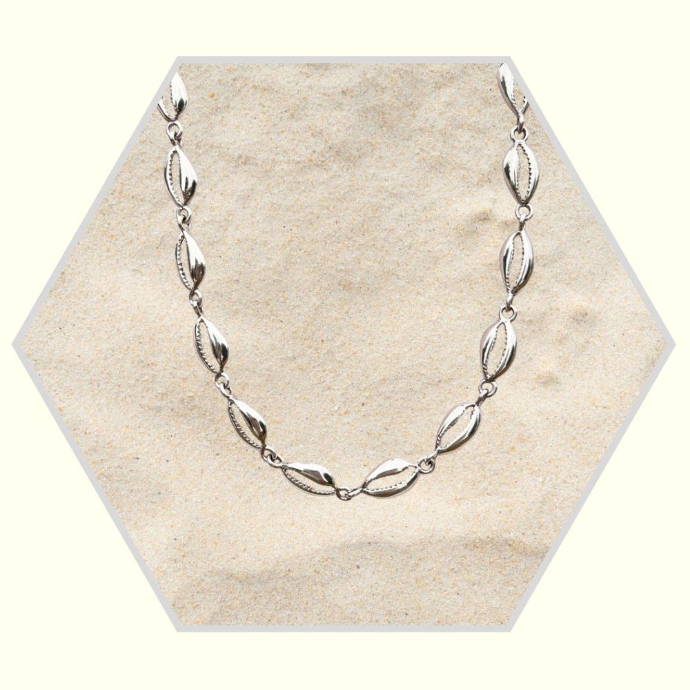 Collier coquillage ras du cou en argent 925