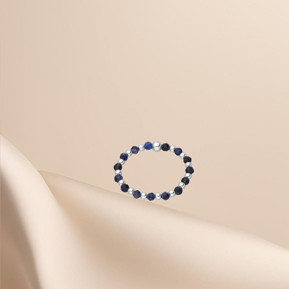 Bague argent 925 / pierre semi-précieuse / ajustable