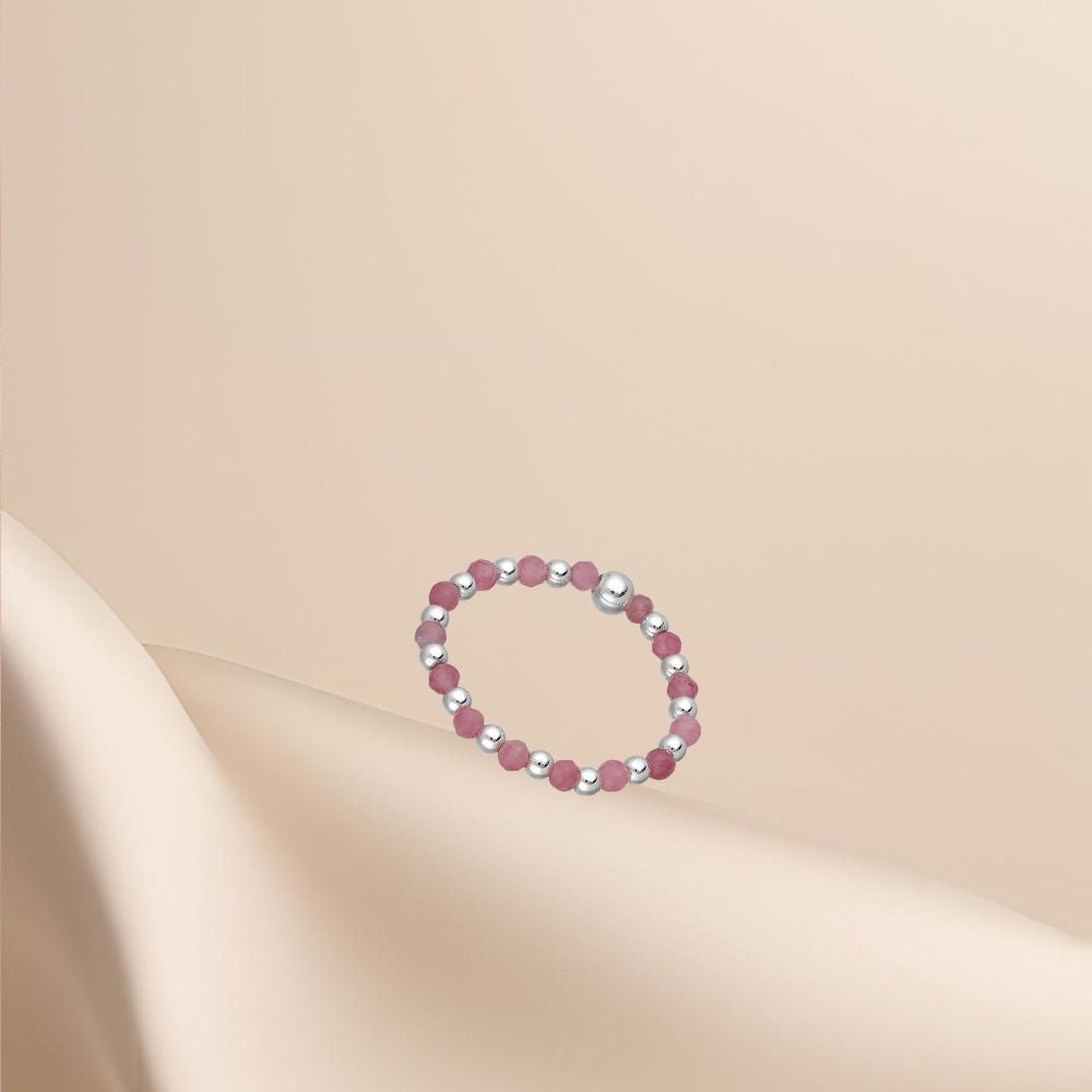 Bague argent 925 / pierre semi-précieuse / ajustable