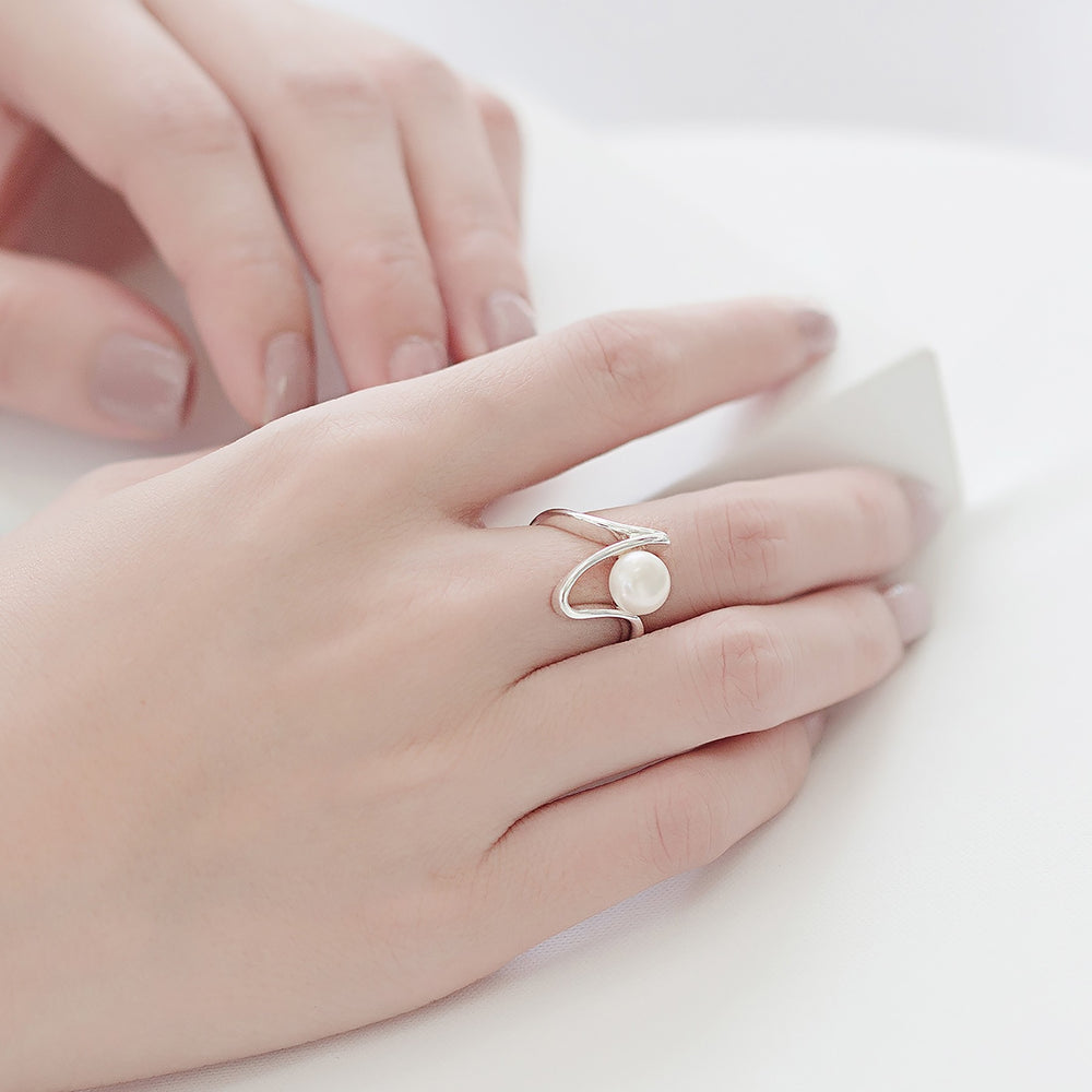 Bague en argent 925 / perle d'eau douce