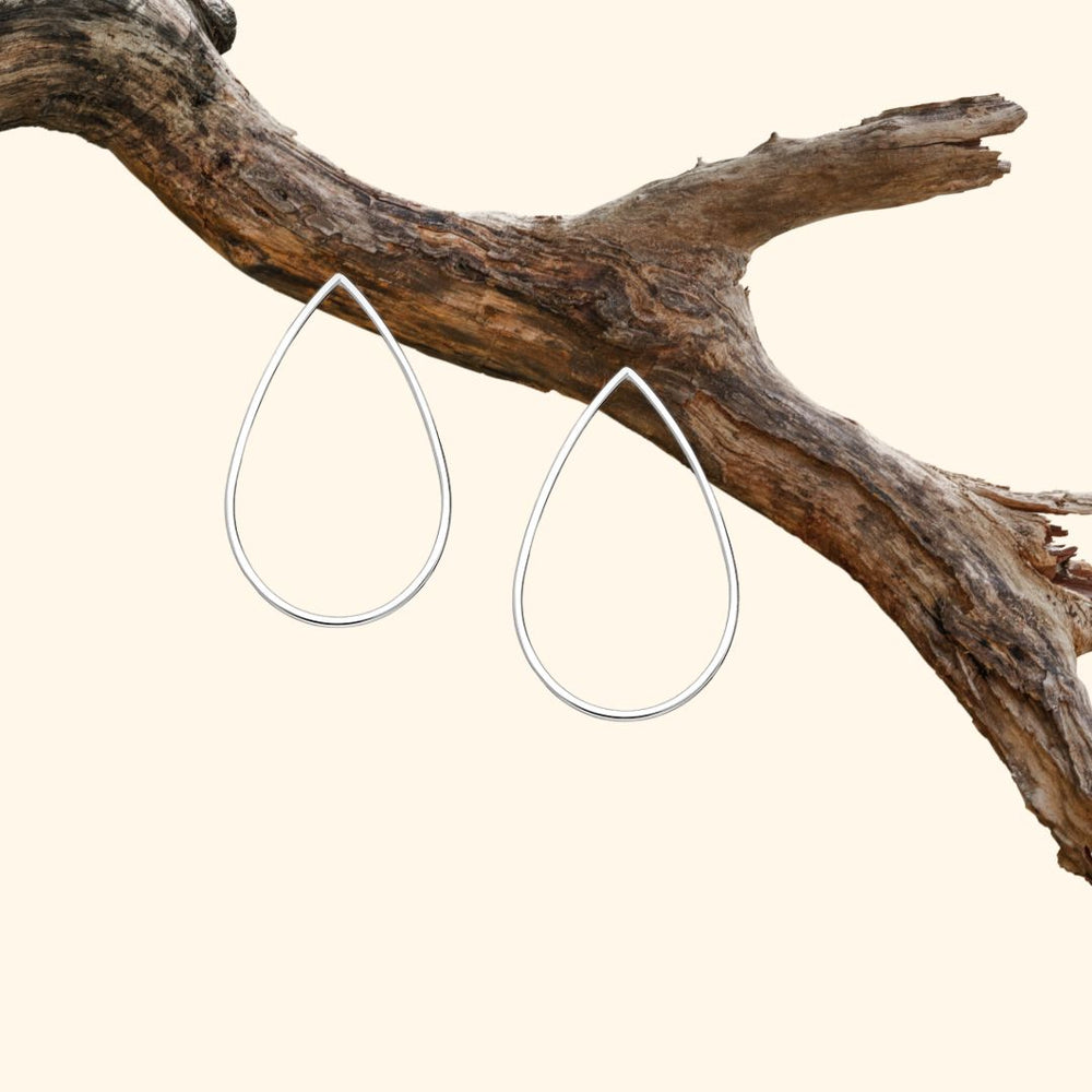 Boucles d’oreilles pendantes en argent 925 forme goutte ajourée 