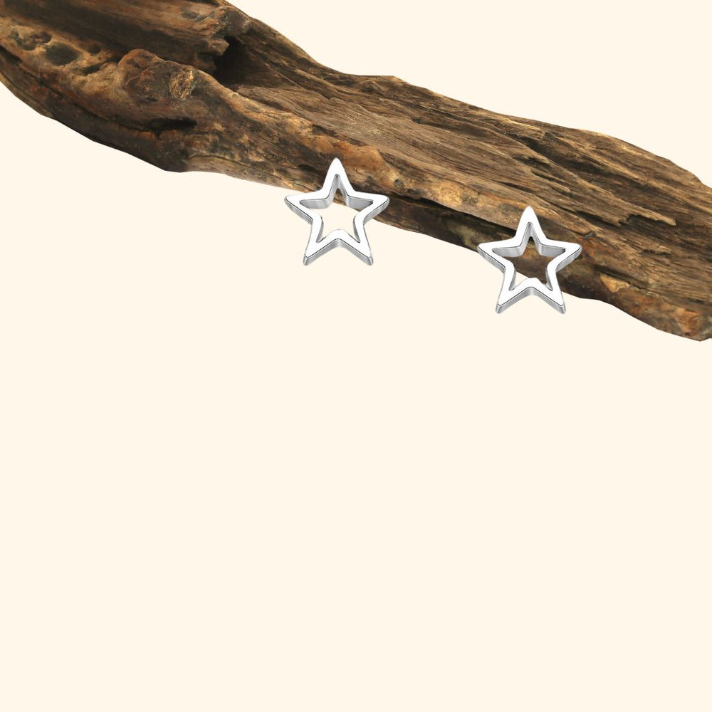 Boucles d'oreilles étoile en argent 925 pour enfant