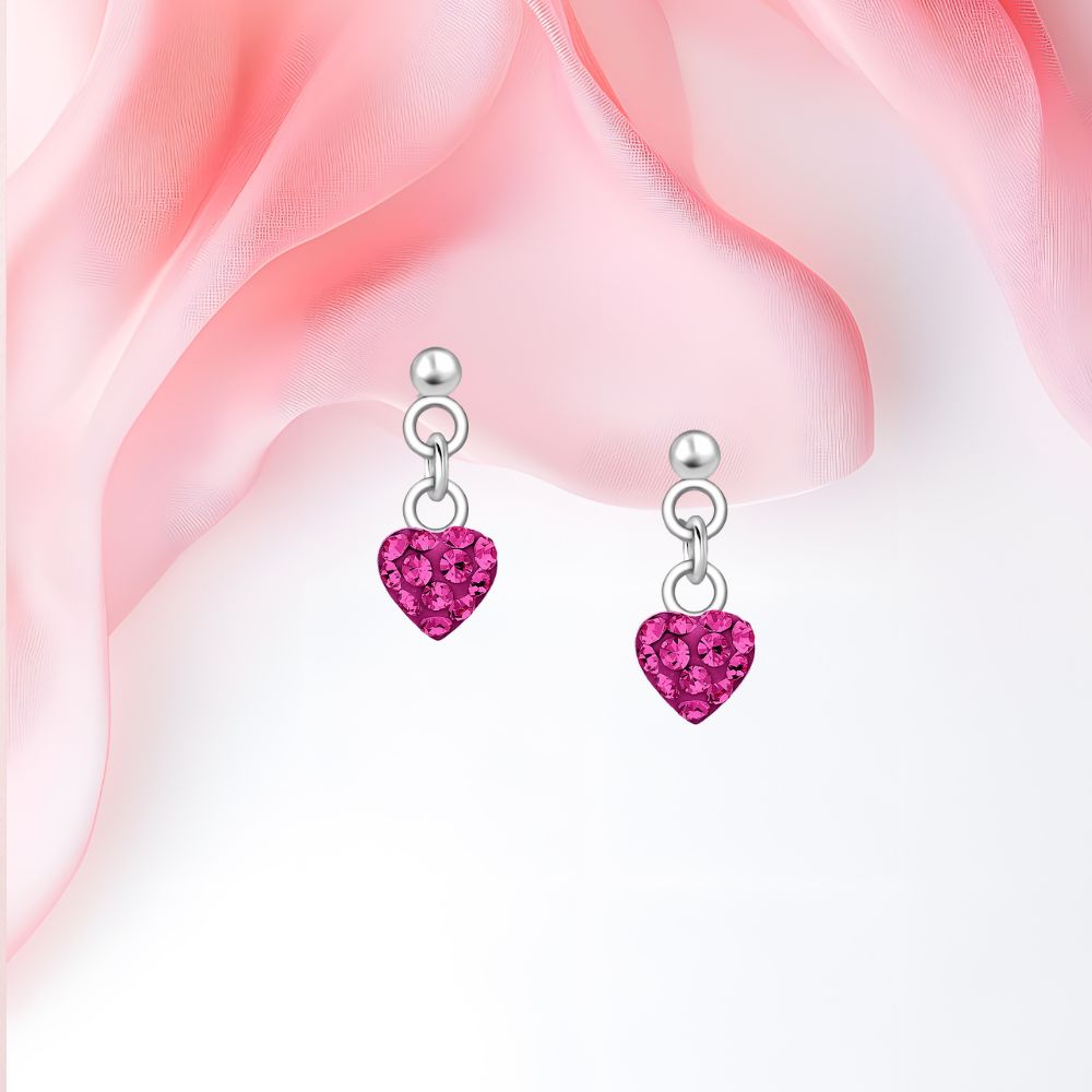 Boucle d'oreille en argent 925 / cristal