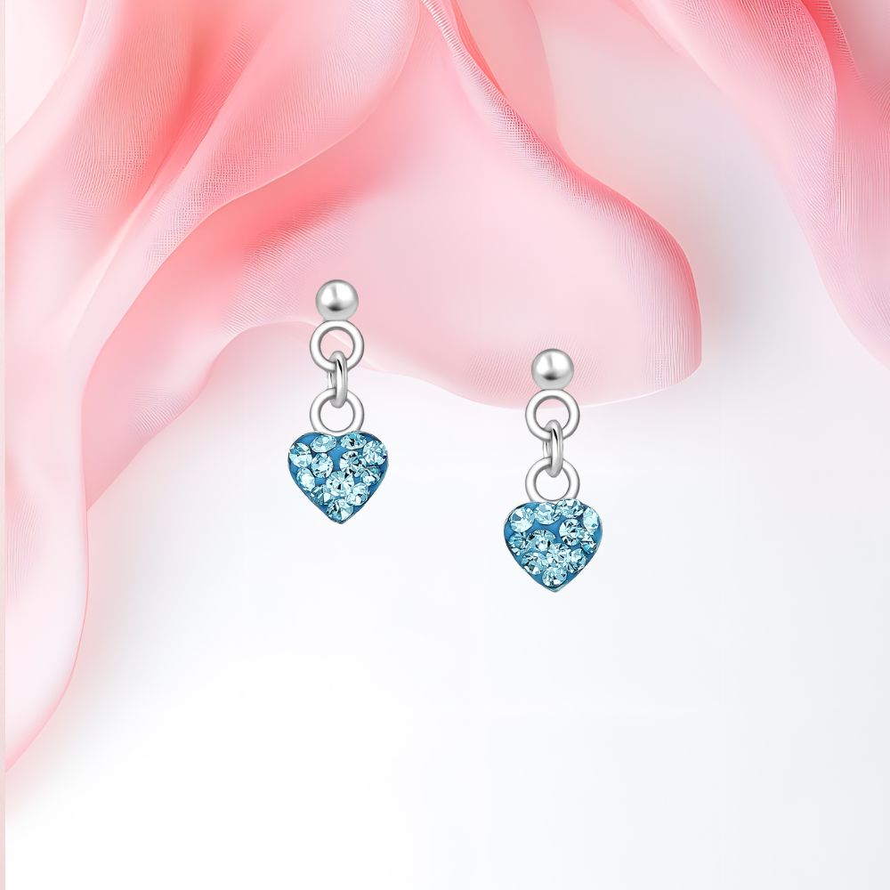 Boucle d'oreille en argent 925 / cristal