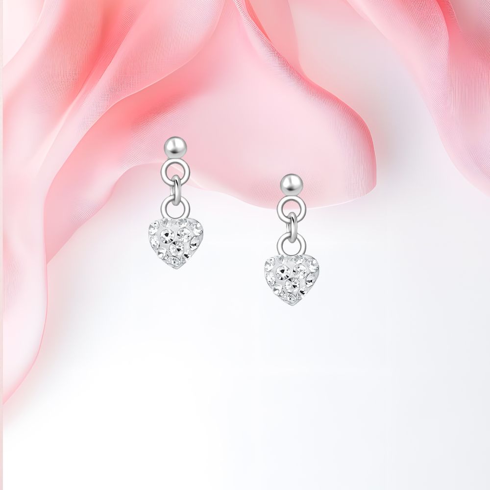 Boucle d'oreille en argent 925 / cristal