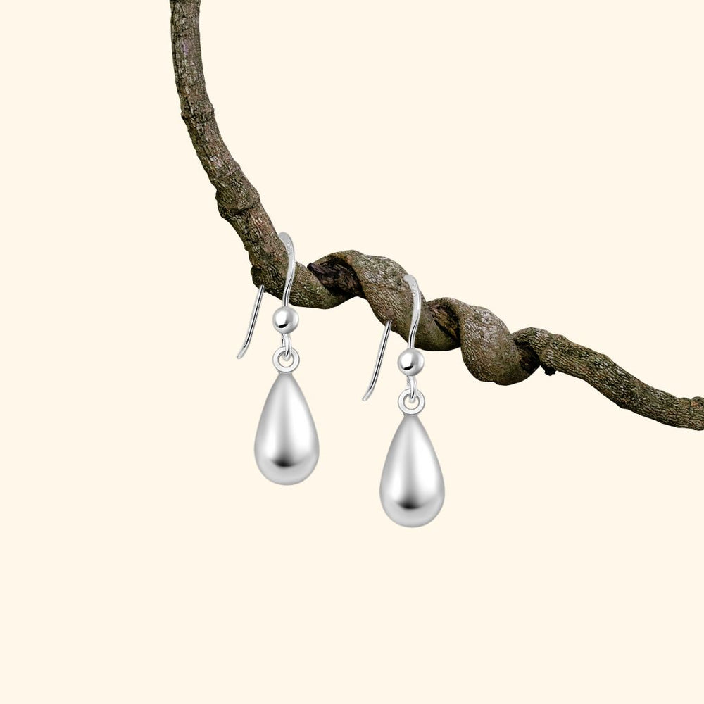 Boucles d'oreilles forme poire en argent 925