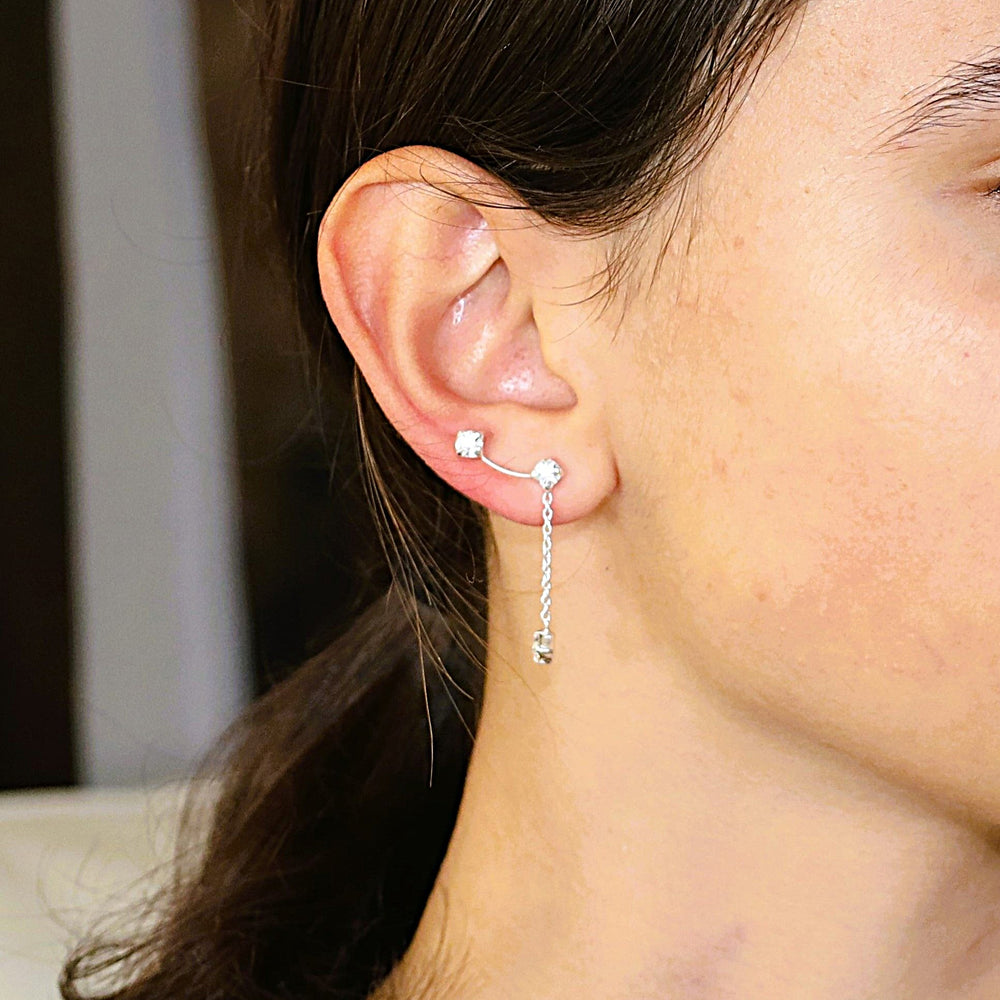 Boucles d'oreilles en argent 925 /cristal