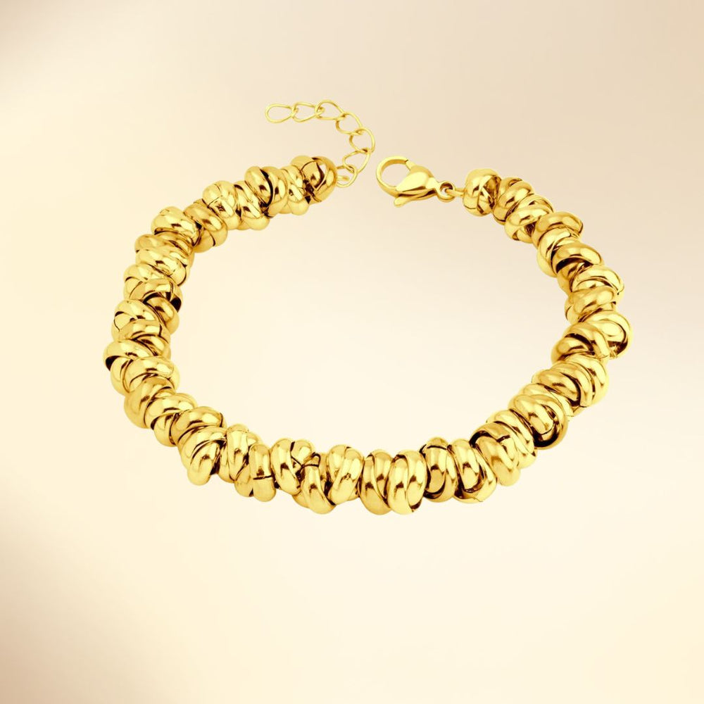 Bracelet acier inoxydable 316L avec revêtement  PVD or jaune