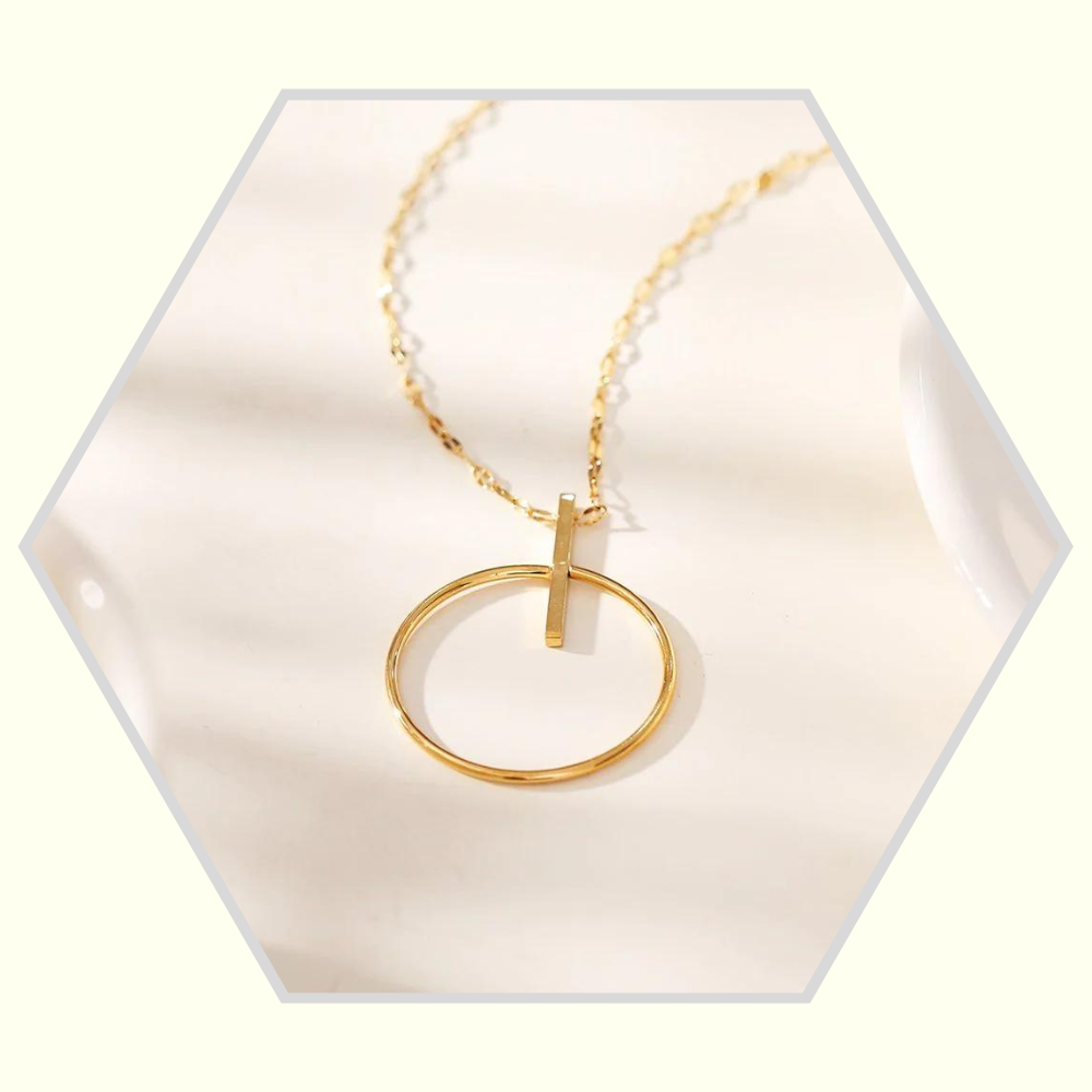 Collier en acier inoxydable doré