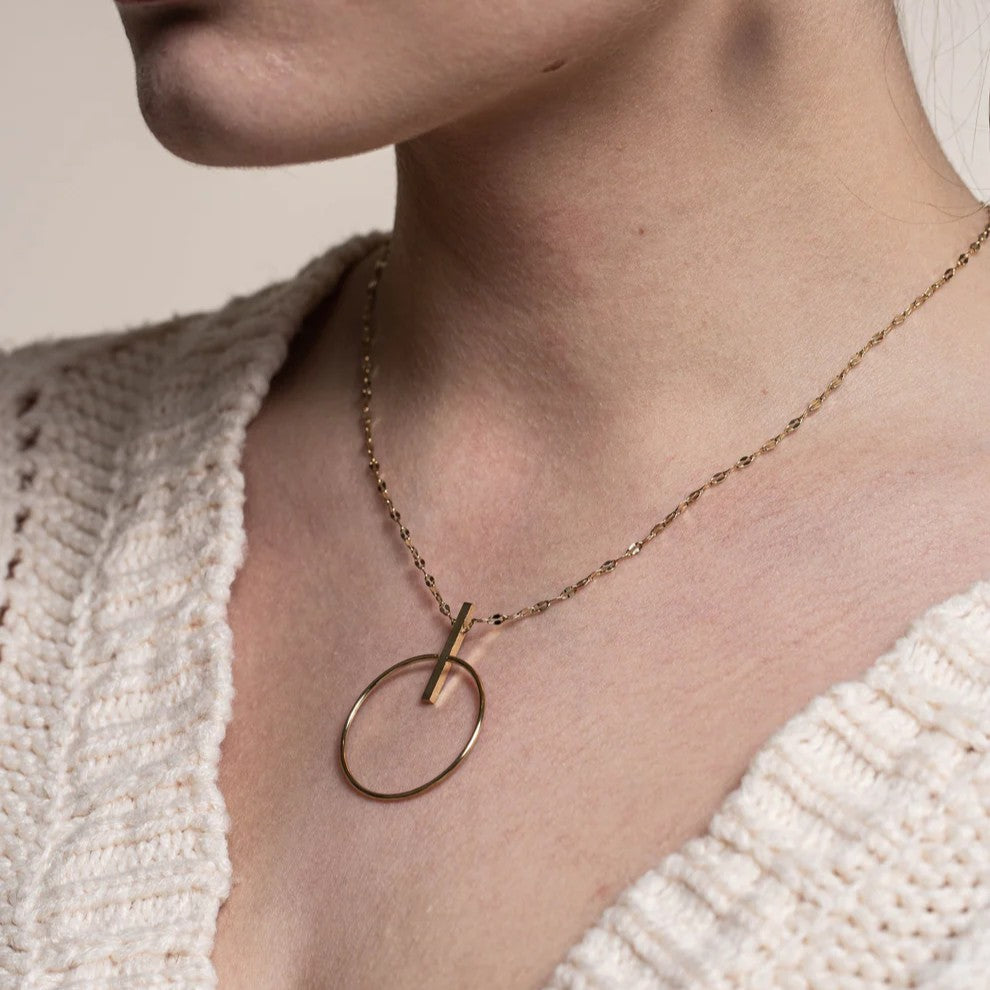 Collier en acier inoxydable doré