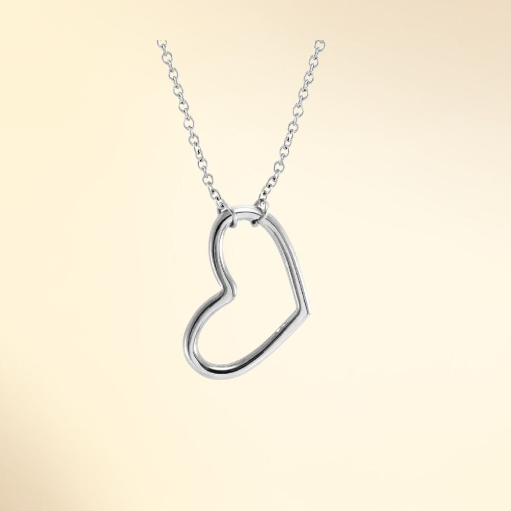 Collier cœur en acier inoxydable 316L 