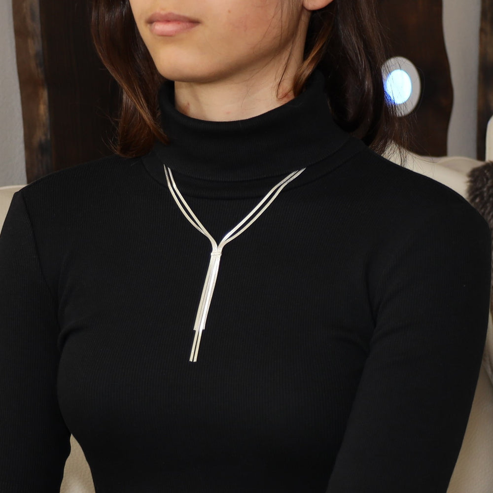 Collier en argent 925 chaînes pendantes