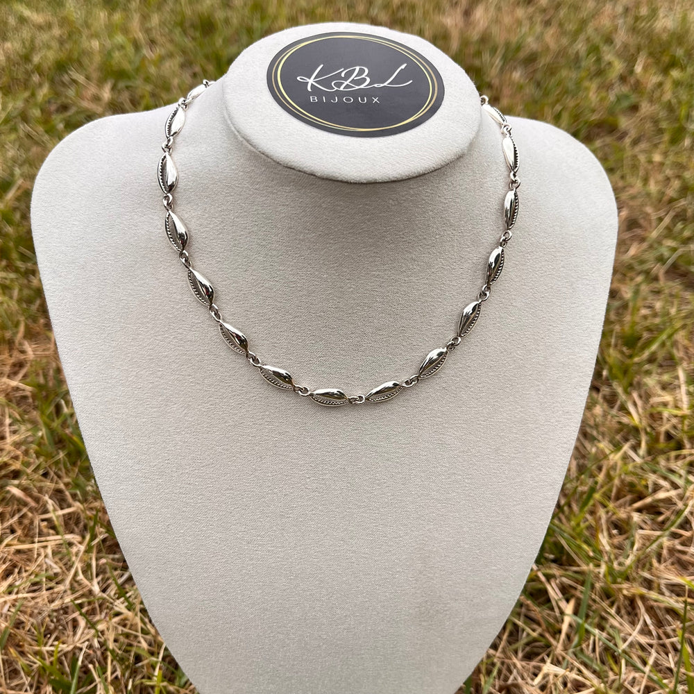 Collier coquillage ras du cou en argent 925