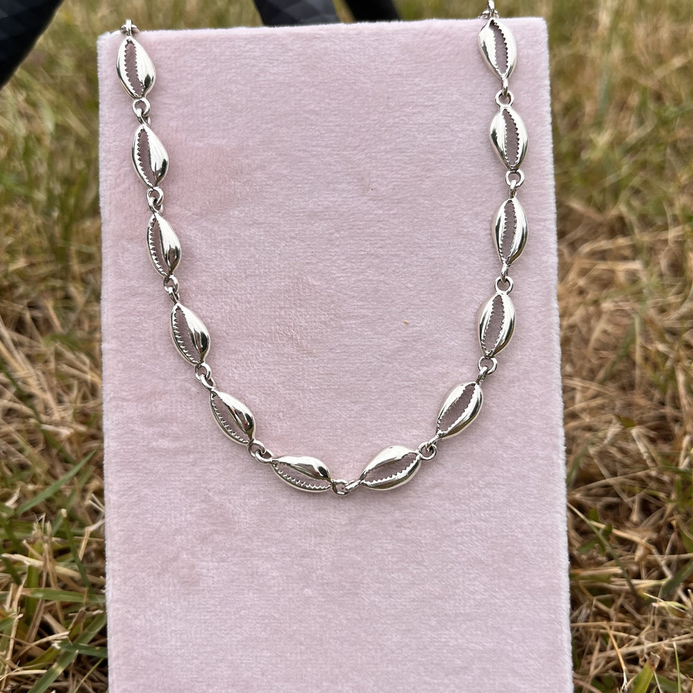 Collier coquillage ras du cou en argent 925