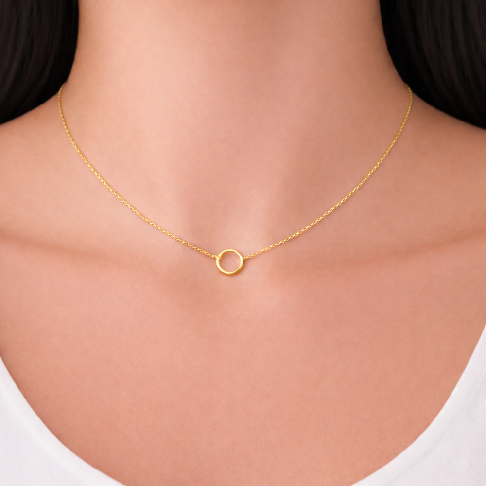 Collier en argent 925 chaîne fixée sur un anneau version argent ou argent doré