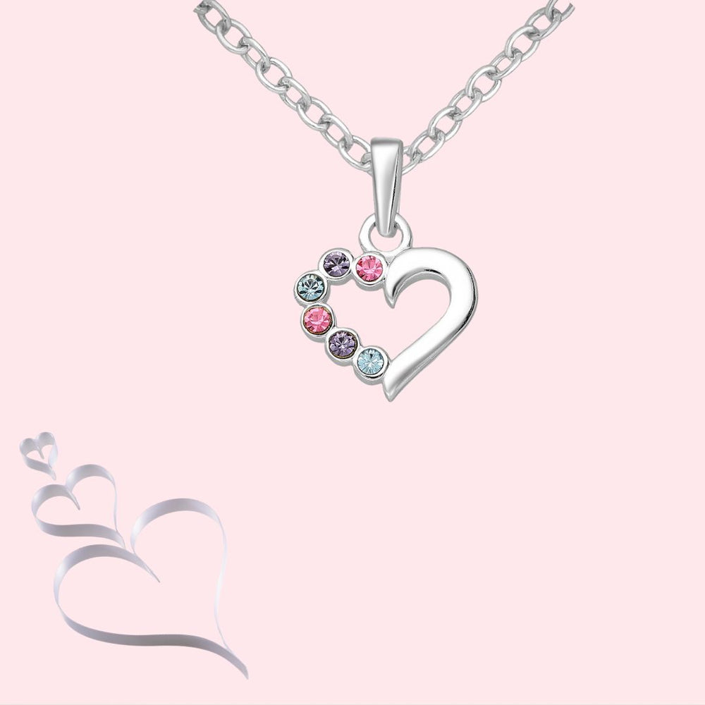 Pendentif "cœur" en argent 925  / zirconia