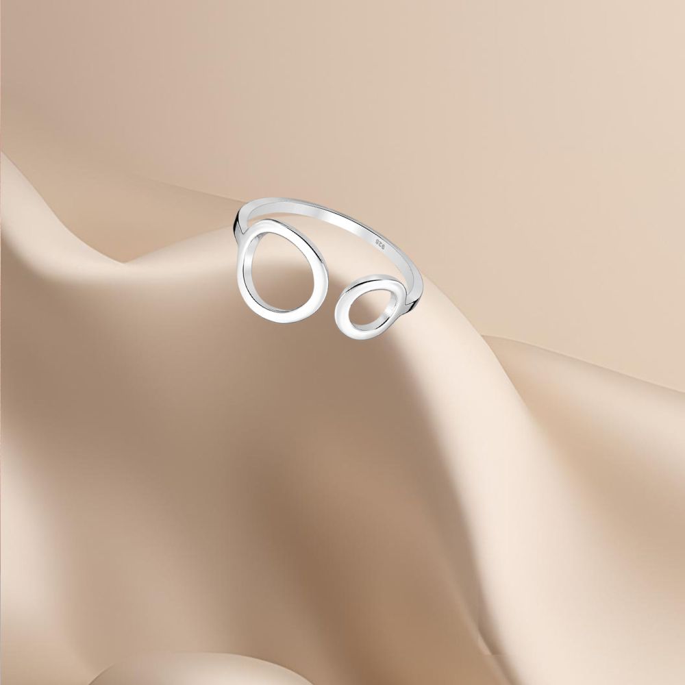 Bague argent 925 2 cercles