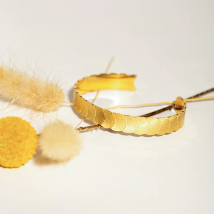 Bracelet manchette en acier inoxydable doré