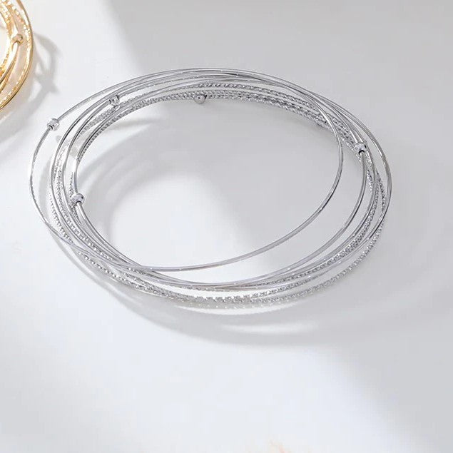 Bracelets acier inoxydable fins à accumuler 