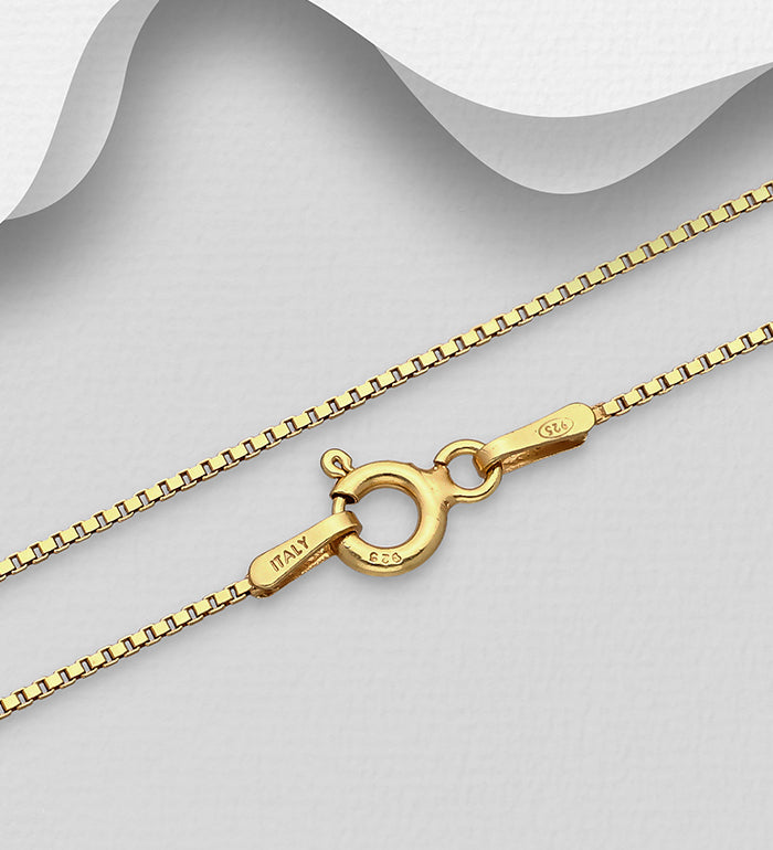 Chaîne argent 925 doré 18k